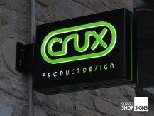 Crux hanging sign