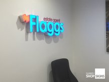 Flaggs built up letters