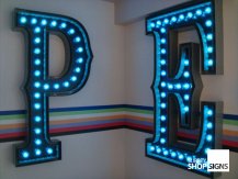 Giant fairground sign letters