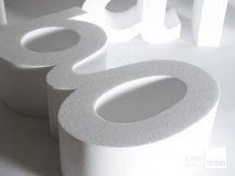 close up polystyrene letter g all letters