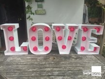 love fairground LED sign letters