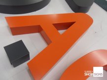 metal powder coated letter a