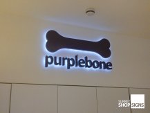 purple bone office sign