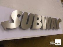 subway brushed 3d metal